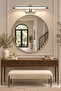 30cm Chrome Metal Led Mirror Top Sconce Daylight Directable Bathroom Vanity Wall Lighting Electrically Connected Modern Decorative Fixture Flute Sconce for Living Room Entrance Hallway - 8