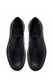 Men's Black Lace-Up Thick-Soled Leather Casual Shoes Wm740019Dv - 4