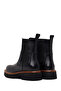 Women's Black Thick-Soled Leather Chelsea Boots Wf190052Df - 6