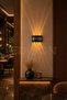 Silver Striped Electric Led Sconce Amber Light Bidirectional Modern Decorative Wall Lamp Indoor Outdoor Hallway Balcony Terrace Villa Wall Lighting Waterproof Dustproof Garden Entrance Facade Lighting - 6