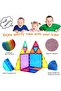 Magnetic Tiles Building Blocks,Clear Magnetic 3D Building Blocks Construction Playboards,48 - 3