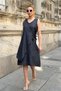 Anthracite Gray Double-Breasted Dress - 2