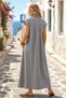 Gray Linen Shirt Dress - 3