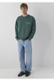 M0S10659 Logo Printed Sweatshirt Men's Sweatshirt Green - 2