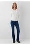 M1710910 Twirl Patterned Sweater Women's Sweatshirt White - 2