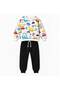 Sweatshirt with Car Print and Black Pants in a 2-Pack That Offer Both Style and Comfort for Your Babies.