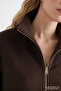 Ribbed Wool Blend Lined Oversized Coat - 8