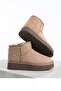 Furry Warm Water-Repellent Women's Winter Daily Use Short Mini Thick Sole Boots Mink - 4