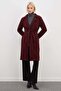 Belted Double-Breasted Collared Long Cashmere Coat - 6