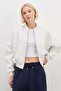 3 Thread Basic Zippered High Neck Crop Sweatshirt - 3