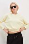3 Threaded Basic Crew Neck Sweatshirt Without Embellishments - 3