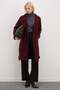 Belted Double-Breasted Collared Long Cashmere Coat - 3