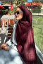 Monogram jacquard shawl - plum - 4