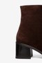 Brown Suede Genuine Leather Round Toe Zippered Boots - 5