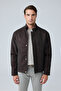 Men's Magnet Snap Suede Coat Jacket Brown 4348Dngr