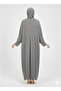Rizqé Slate Grey Minimalist Modest Structured Panel Abaya - 3