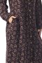 Long Sleeve Flannel Violet Pattern Winter Long Buttoned Dress Purple Purple - 3