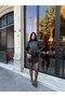 Women's Stand-Up Collar Oversize Bomber Leather Jacket (Patterned Leather) - 2