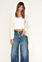 Rovelle women's thin fabric beige poncho - 4