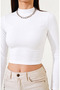 White Half-Thigh Crop Body