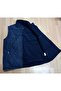 Navy blue large baklava fleece vest - 5
