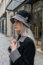 Plaid Patterned Bow Detailed Women's Cloche Hat - 3