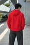 Men's Trend Zippered Seasonal Striped Red Raincoat & Windbreaker - 5