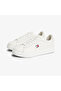 Women's Low-Top Iconic Flag Logo Patterned Suede Detailed Leather Ecru Sneaker - 2