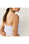 Pastel Prep Argyle Cami- Pink Blue Plaid Patterned Double Strap Crop Bustier - 5