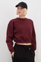 3 Thread Basic Ribbed Crop Sweatshirt - 5