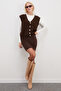 Bearded Buttoned V-Neck Oversize Vest - 4