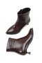 Siri Alba Women's Heeled Boots 0012501 Brown Wrinkled Patent Leather - 2