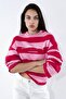 100% Cotton Oversize Striped Sweatshirt - 2