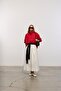 High collar buttoned trench coat with drawstring detail - 6