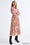 Pleated Slim Fit Shirt Dress with Elastic Waist at the Back - 2