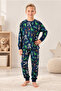 Boy's Character Patterned 100% Cotton Long Sleeve Pajama Set - 4