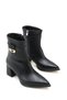 Aurora Flora Women's Pointed Toe Heeled Boots 0012021 Black Skin - 3