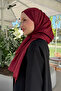 Monogram jacquard shawl - burgundy - 3