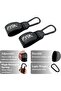 Stroller Hooks - Leather Buggy Clips, Black (2 Pack) - 4