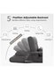 Floor Sofa with Back Support and Armrest 5 Reclining Poistion Adjustable Floor Chair Folding Gaming Recliner Chair Floor Lounge Chair with Cushion for Gaming Reading - 3
