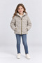 Girl's Hooded Plush Lined Inflatable Coat Warm Comfortable Winter Jacket Ak4278