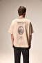 Leonte men's contrast collar mink - beige t-shirt