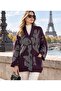 V-Neck Patterned Oversized Women's Knitwear Cardigan