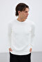 Men's Ottoman Textured Striped Crew Neck Basic Knitwear Sweater - 2