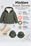 Girl's Hooded Plush Lined Inflatable Coat Warm Comfortable Winter Jacket Ak4278 - 2
