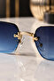 R.C - A.$.P Sunglasses Frameless Metal Handle Uv400 Protection 56 Ekartman - 3