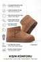 Warm, Water-Resistant Women's Winter Daily Use Short Mini Boots with Fur Inside and Thick Soles - 6