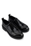 Men's Genuine Leather Black Classic Shoes - 2