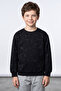 Patterned Text Printed Crew Neck Boys' Sweatshirt - 2