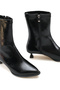 Lyra Gioia Women's Heeled Boots 0012600 Black Wrinkled Patent Leather - 3